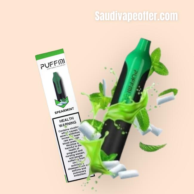 Puffmi Spearmint 1500 puffs disposable pod device Puffmi Spearmint 1500 puffs disposable pod device