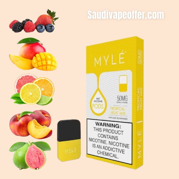 MYLE V4 PODS - TROPICAL FRUIT MIX | SAUDI VAPE OFFER MYLE V4 PODS - TROPICAL FRUIT MIX | SAUDI VAPE OFFER