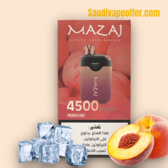 Mazaj Infinity Peach ICE 4500 puffs Mazaj Infinity Peach ICE 4500 puffs