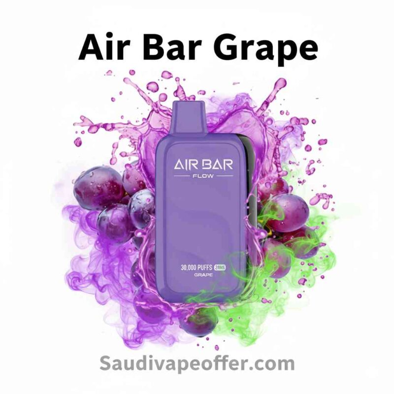 AirBar Flow Grape 30000 puffs 20mg Disposable Vape - سحبه اير بار فلو عنب 30 الف أفضل سيجارة الكترونية استخدام واحد