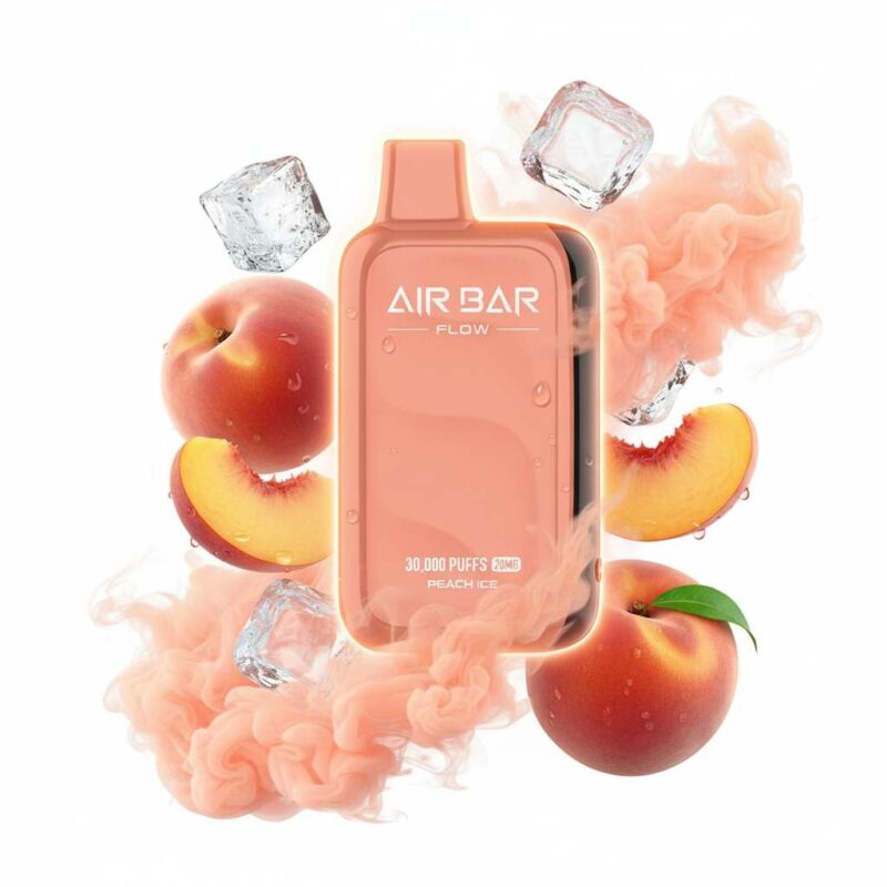 AirBar Flow Peach ICE 30000 puffs 20mg Disposable Vape - سحبه اير بار فلو خوخ ايس 30 الف سيجارة الكترونية استخدام واحد
