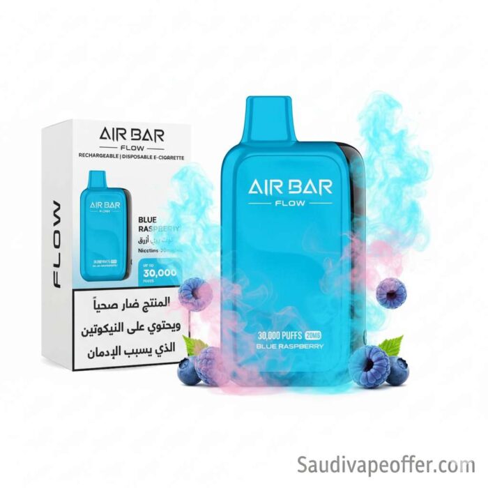Airbar Flow Blue Raspberry 30000 Puffs Disposable Vape | 20mg Rechargeable E-Cigarette