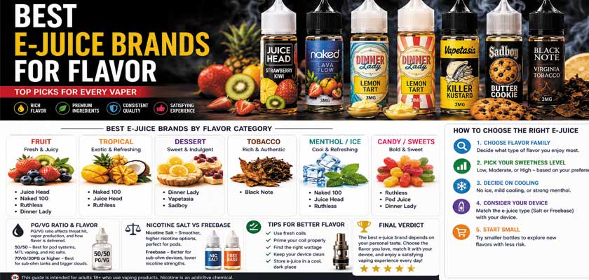 Best E-Juice Brands for Flavor